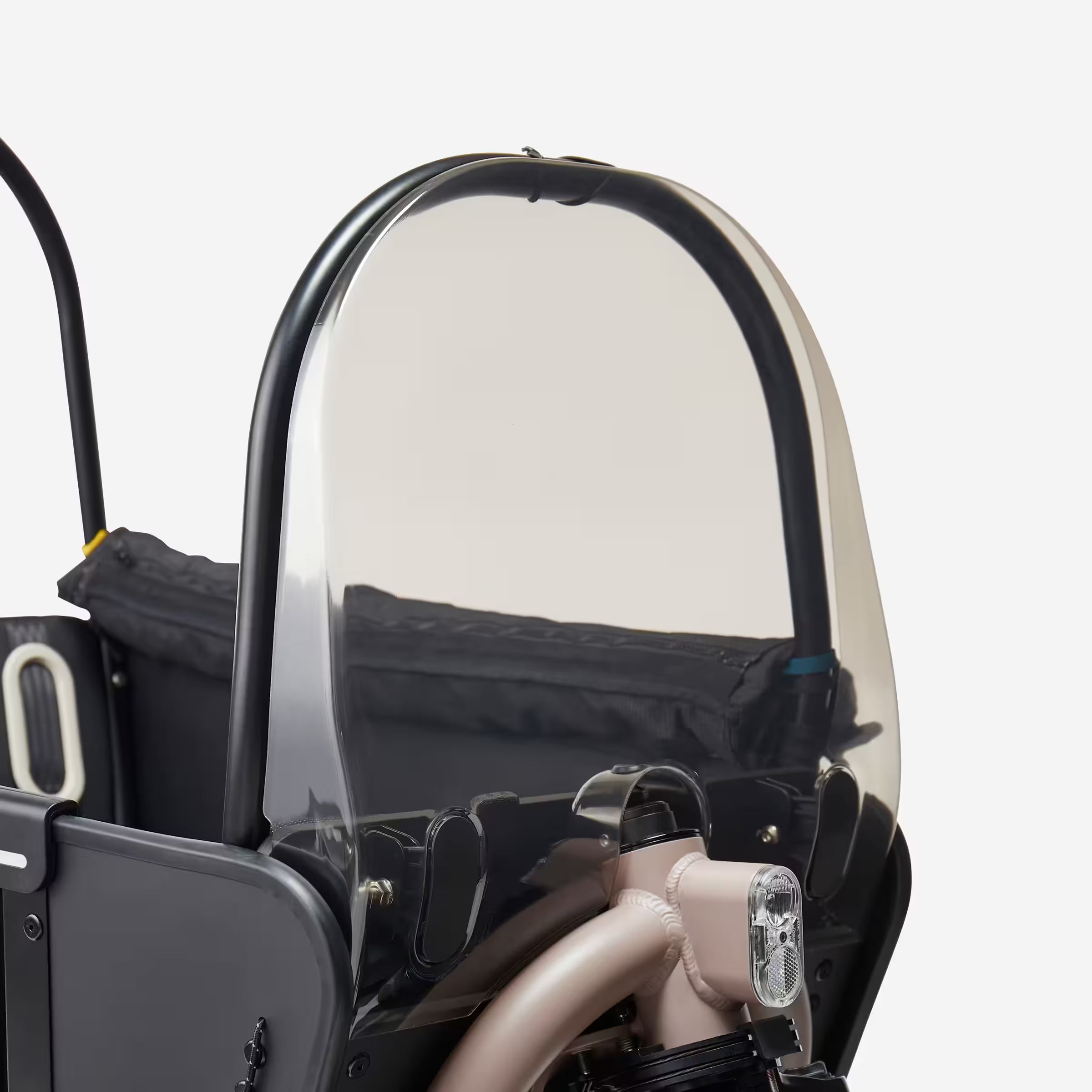 BTWIN F900E – Vélo cargo électrique biporteur famille (taupe)